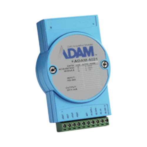 Advantech ADAM-4021 1-Channel Analog Output Module, 0-20mA/4-20mA/0-10V, RS-485, Modbus/ASCII, 10-30V DC