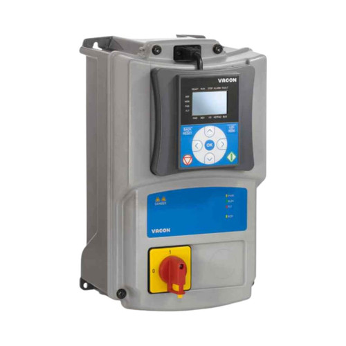 Vacon 20X Decentral Variable Speed Drive, 7.6A, 380-480V AC, IP66, No Keypad, Brake Chopper