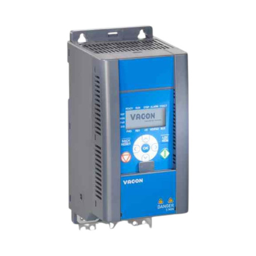 Vacon 20 Frequency Converter, 7A, 208-240V AC, Single-Phase Input, IP21, Push-Button Keypad, Brake Chopper