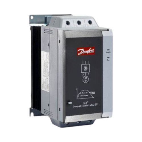 Danfoss VLT MCD 202 Compact Soft Starter, 30kW, 63A, Three Phase 200-440V AC, 24V AC/DC Control, IP20