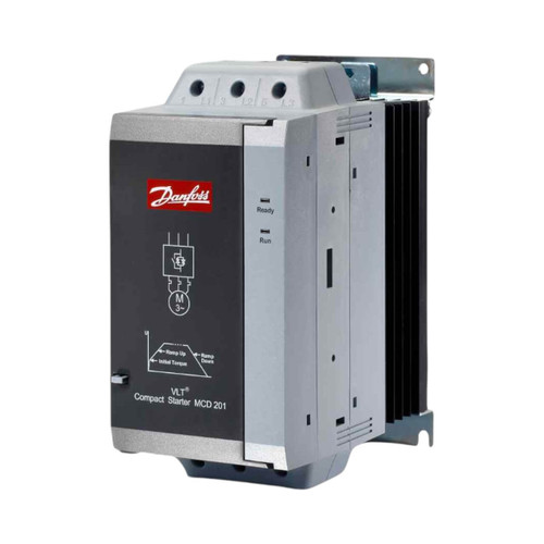 Danfoss VLT MCD 201 Soft Starter, 7kW, 18A, Three Phase 200-440 VAC, 110/240V AC or 440V AC Control, IP20
