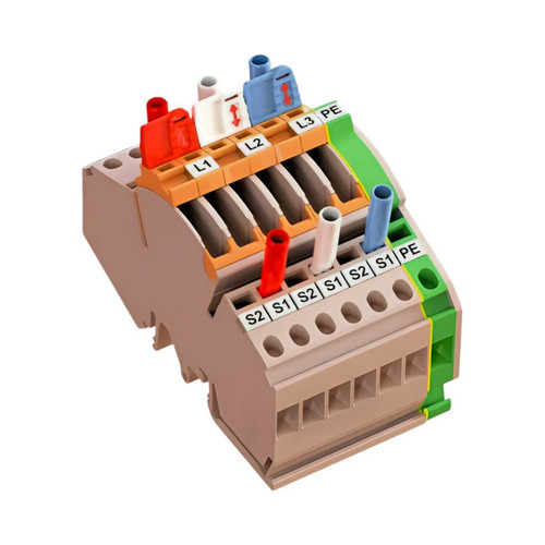 Weidmuller WTTB CT KIT 3PH+E Pre-Assembled Test-disconnect Terminal Kit, 3-Phase + Neutral, 6mm², 30A