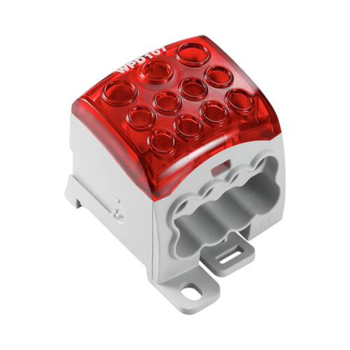 Weidmuller WPD 107 Red Distribution Terminal Block, 95mm², 270A, 1000V, TS35 DIN Rail Mount