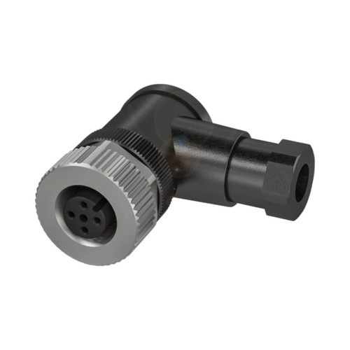 Balluff BCC Field-Wireable Connector, M12 Female Angled, 5-Pin A-Coded, 4A, 250V AC/DC, Screw Terminals, IP67