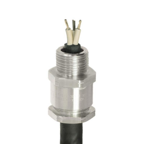 CMP A2F100 Cable Gland, M32, Nickel-Plated Brass, 17.0-26.3mm, Unarmoured, Ex d/e/nR/ta, ATEX/IECEx