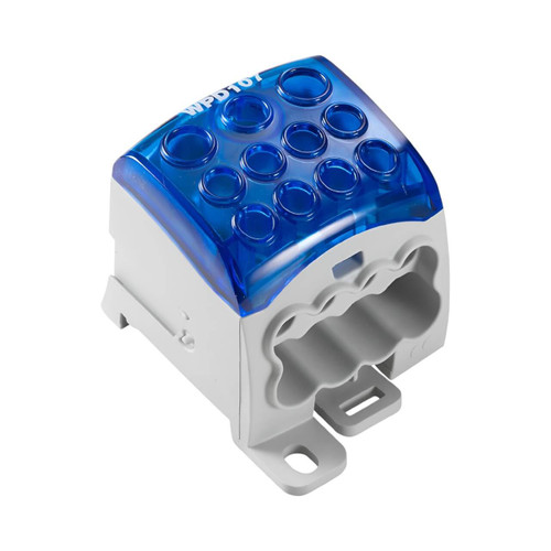 Weidmuller WPD 107 Potential Distribution Block, 11 Connections, 95mm², 270A, 1000V, Blue, Screw Terminal