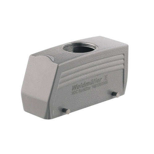 Weidmuller HDC 24B TOBU 1M25G Heavy-Duty Connector Housing, M25, Top Entry, Side-Locking Clamp, IP65, Aluminum