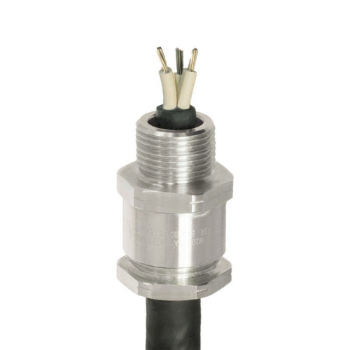 CMP A2F100 Cable Gland, M20, Nickel-Plated Brass, 3.1-8.7mm, Unarmoured, Ex d/e/ta, ATEX/IECEx