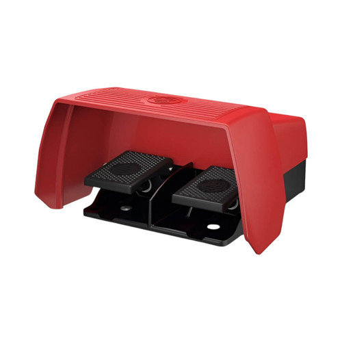 Bernstein AG Double Pedal Momentary Foot Switch, 2NO/2NC, IP65, Aluminum