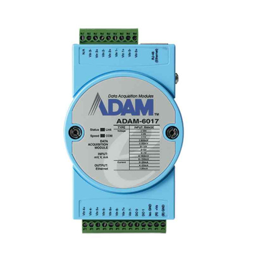 Advantech ADAM-6017 8-ch Isolated Analog Input Modbus TCP Module
with 2-ch Digital Output