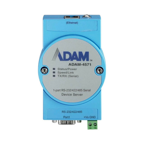Advantech ADAM-4571 RS-232/422/485 to Ethernet Converter, 1-Port, DIN-Rail Mount