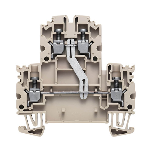 Weidmuller WDK 2.5N V Double-Level Terminal Block, 2.5mm², 24A, 800V, Beige, TS35 DIN Rail Mount