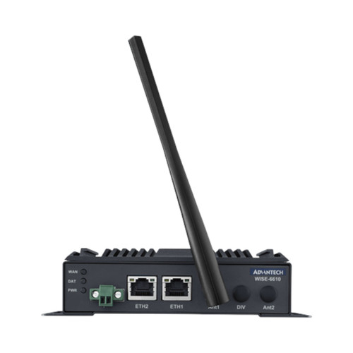 Advantech WISE-6610 Industrial LoRaWAN Gateway, 2x 10/100Mbps Ethernet, 1x SD Slot, 2 x SIM Card Slot