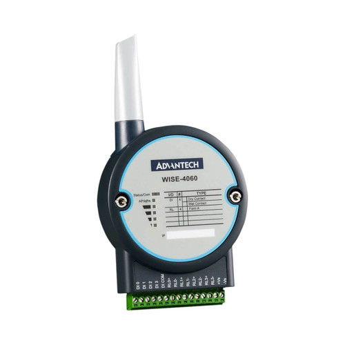 Advantech WISE-4060 IoT Wireless Digital I/O Module, 4DI/4DO, Modbus/TCP, LoRaWAN