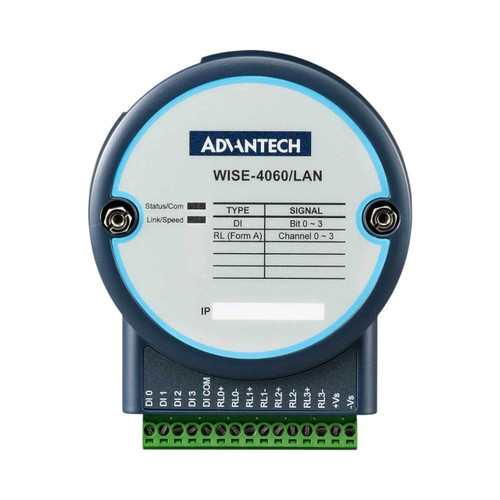 Advantech WISE-4060LAN 4-ch Digital Input and 4-ch Relay Output
IoT Ethernet I/O Module
