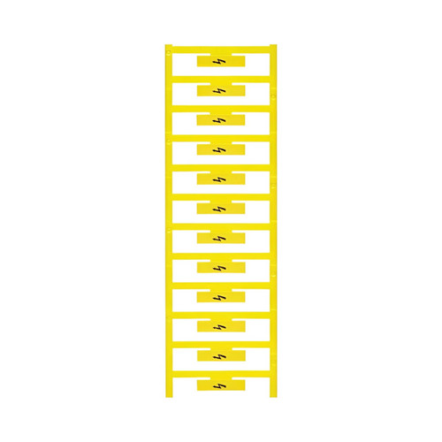 Weidmuller WAD 8 Terminal Marker with Lightning Flash, 8mm, Yellow/Black, Snap-On for WDU 4, WEW and ZEW 35/2
