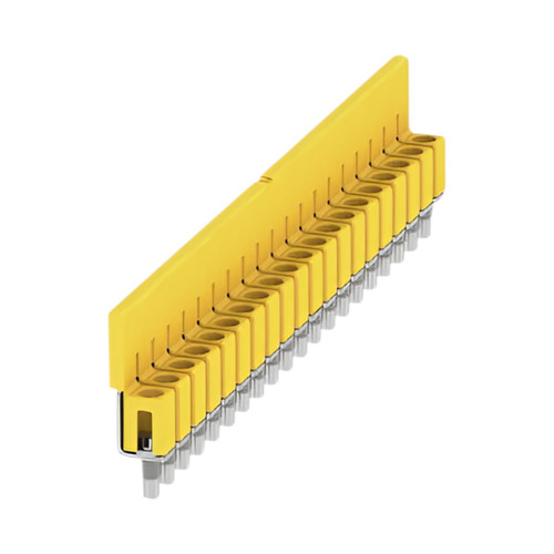 Weidmuller WQV 2.5/20 Cross-Connector for Terminal Blocks, 20 Poles, 2.5mm², 32A, Yellow, Screw Connection