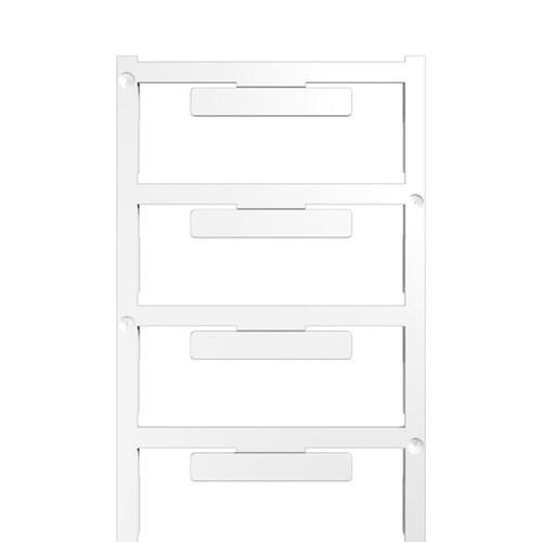 Weidmuller ELS 7/40 MC NE WS Cable Markers, 7x40mm, White, Slide-On, 8 per Sheet