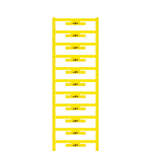 Weidmuller WAD 5 MC B GE/SW Terminal Marker with Lightning Flash, 5mm, Yellow/Black, Snap-On