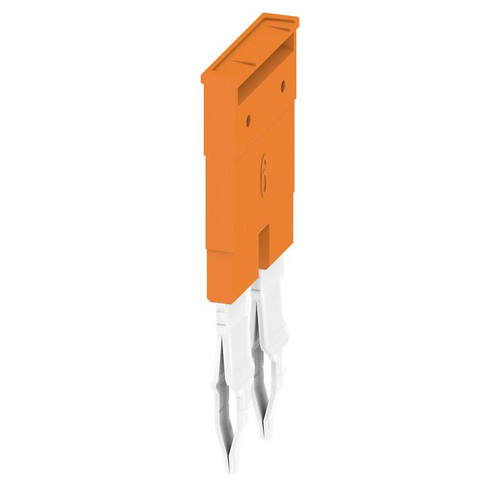 Weidmuller ZQV 6N/2 Cross-Connector for Terminal Blocks, 2 Poles, 6mm², 41A, Orange, Plug-In