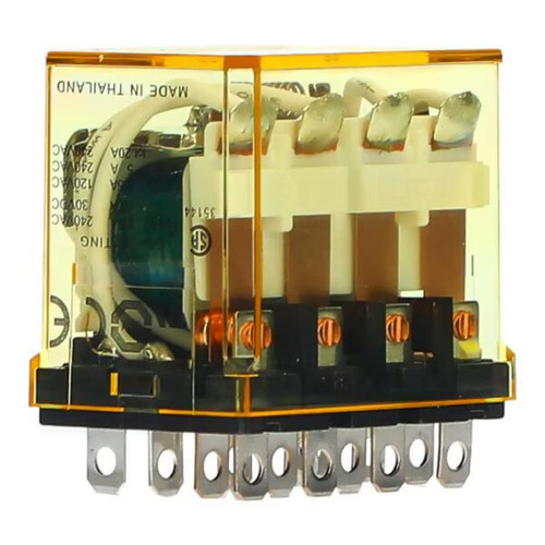 IDEC RH4B Compact Power Relay, 4PDT, 10A, 48V DC Coil, Plug-In Blade