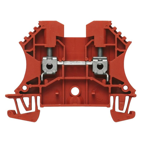 Weidmuller WDU Feed-Through Terminal Block, 2.5mm², 800V, 24A, Red, Screw Connection, TS35 DIN Mount
