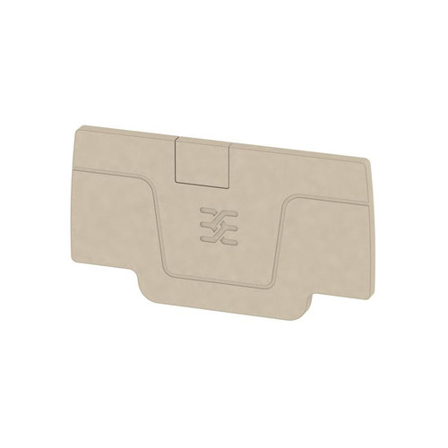 Weidmuller AEP 2C 2.5 End Plate, A-Series, Beige, 1.5mm Width, Snap-On, for A2C 2.5 Terminal Blocks