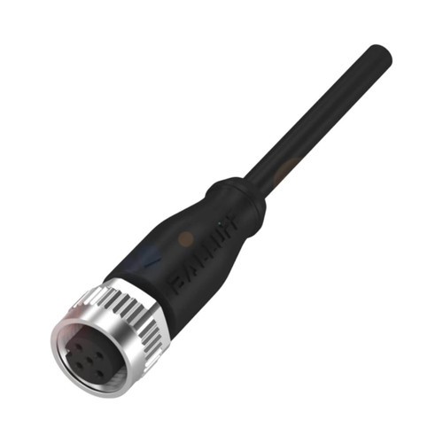 Balluff BCC Single-Ended Cordset, M12 Female Straight, 4-Pin A-Coded, 10m PVC Cable, 4A, 250V AC/DC, IP67