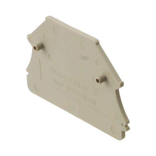 Weidmuller WAP WDU2.5N/4N End Plate, Beige, 1.5mm, Snap-On for WDU 2.5N/4N Terminal Blocks