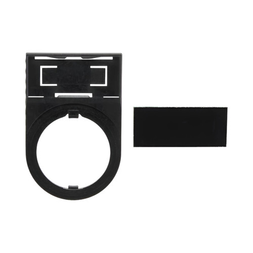 IDEC HWAM Blank Nameplate for 22mm Push Buttons, Black