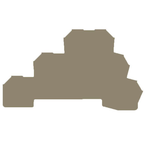 Weidmuller AP DLD2.5 DB End Plate, Beige, 1.5mm, Snap-On for DLD 2.5 Terminal Blocks