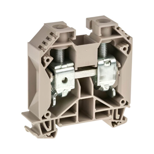 Weidmuller WDU Feed-Through Terminal Block, 35mm², 1000V, 125A, Screw Connection, Beige, TS 35 DIN Rail Mount