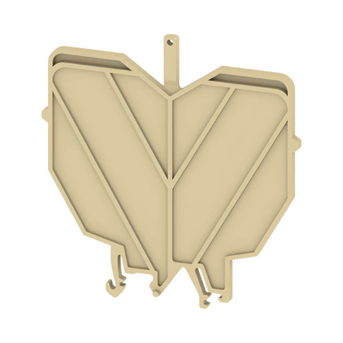 Weidmuller HP 3 ADP3 End and Partition Plate, Beige, 3mm, Snap-On to suit TS35 DIN Rail