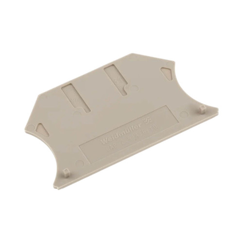 Weidmuller WAP 2.5-10 End Plate, Beige, 1.5mm, Snap-On for WDU 2.5-10 Terminal Blocks