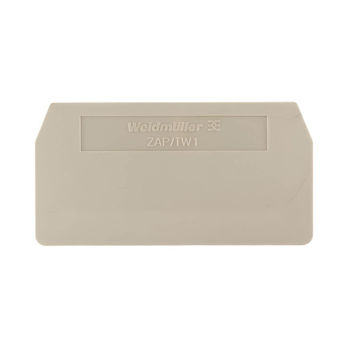 Weidmuller ZAP/TW 1 End and Partition Plate, Beige, 1.5mm, Snap-On for ZDU 2.5 Terminal Blocks