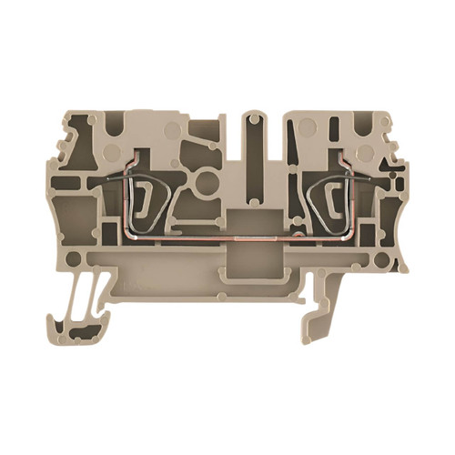 Weidmuller ZDU Feed-Through Terminal Block, 2.5mm², 24A, 800V, Tension-Clamp Connection, Beige, TS 35