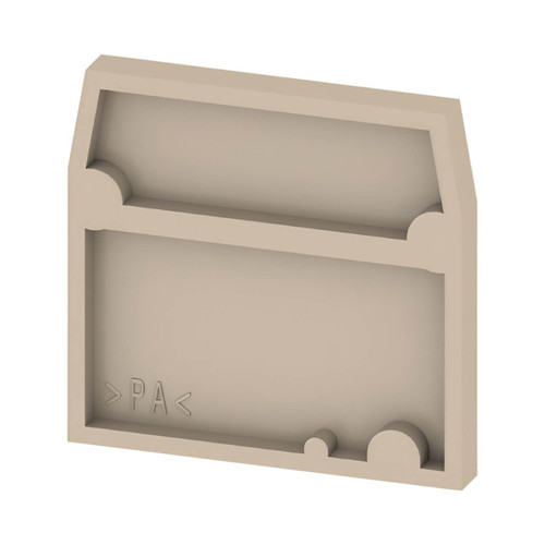 Weidmuller AP AKZ2.5 End Plate, Beige, Polyamide, 2.5mm, Snap-On for AKZ 2.5 Terminal Blocks