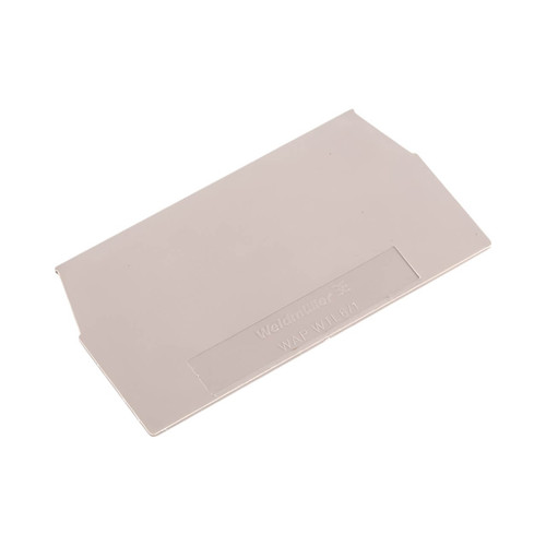 Weidmuller WAP WTL6/1 End Plate, Beige, 1.5mm, Snap-On for WTL 6/1 Test-Disconnect Terminal Blocks