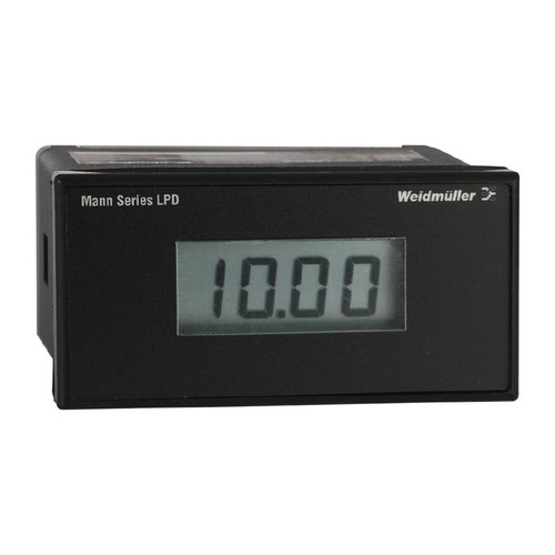 Weidmuller Loop-Powered Display, 4-20mA Input, 0-100.0 Scale, 3.5-Digit LCD, Panel Mount, Gold-Plated Contacts