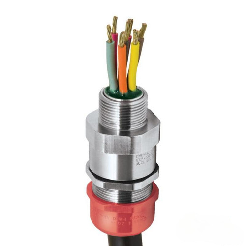 CMP PXSS2KREX RapidEx Barrier Cable Gland, M20, 3.1-8.6mm Cable, Nickel-Plated Brass, Ex d/Ex e, IP66