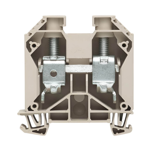 Weidmuller WDU 35/ZA Feed-Through Terminal Block, 35mm², 1000V, 125A, Screw Connection, Beige, TS 35