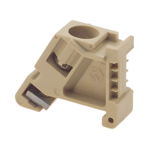 Weidmuller EW 15 End Bracket, DIN Rail TS 15, Beige, Plastic, Screw Mounting