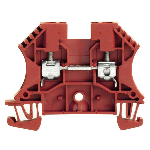 Weidmuller WDU 4 RT Feed-Through Terminal Block, 4mm², 800V, 32A, Screw Connection, Red, TS 35