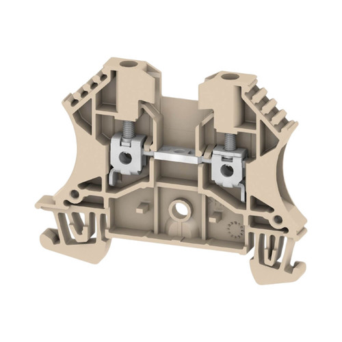 Weidmuller WDU 2.5 Feed-Through Terminal Block, 2.5mm², 24A, 800V, Screw Connection, Beige, TS 35 DIN Mount