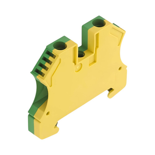 Weidmuller WPE 6 Earth Terminal Block, 6mm², 800V, Screw Connection, Green/Yellow, TS35