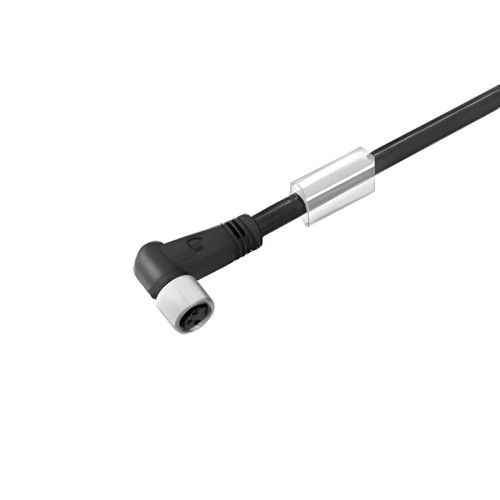 Weidmuller SAIL-M8BW-3-5.0U Sensor/Actuator Cable, M8 Female Angled, 3 Pole, 5m, PUR, 60VAC, 4A, Unshielded
