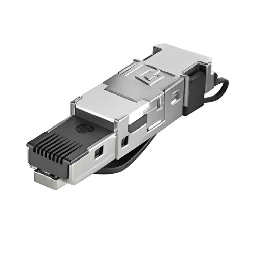 Weidmuller IE-PS-RJ45-FH-BK Toolless RJ45 Connector, Cat.6A, 8/4-Core, PROFINET, IDC, Shielded, IP20, 10Gbps