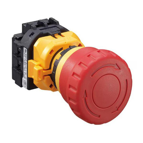 IDEC XW1E Emergency Stop Push Button, Red, 2NC, 22mm Hole Cutout