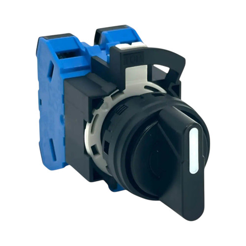 IDEC HW1S 22mm 3-Position Selector Switch, Maintained, Knob Handle, Plastic Bezel, 2NO Contacts