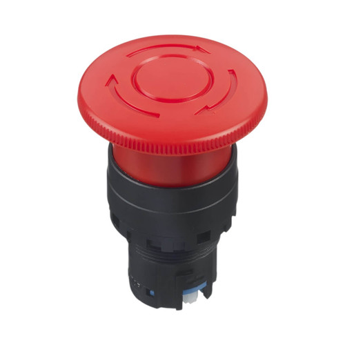 IDEC HW 40mm Emergency Stop Pushbutton Operator, Push-Lock Turn-Reset, Red
